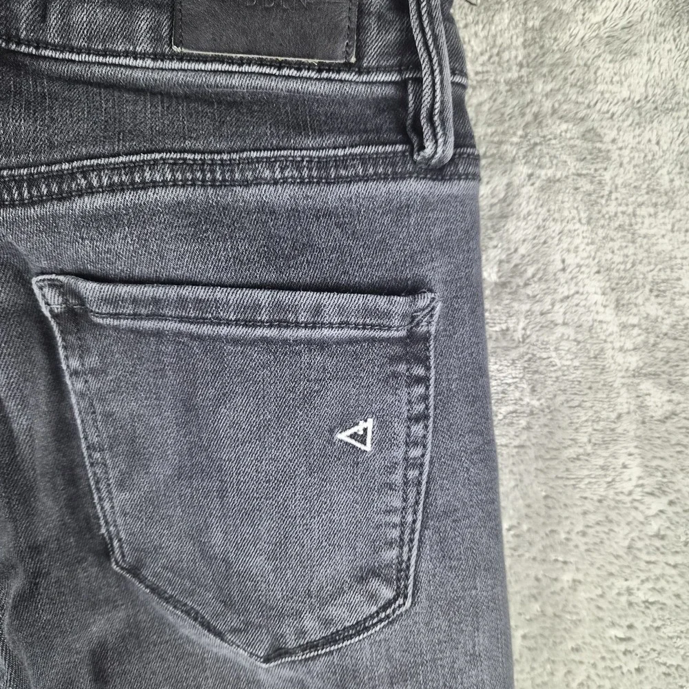 Hidden Wide Leg Jeans Women 24 Black Denim High Rise Button Fly Raw Hem Stretch